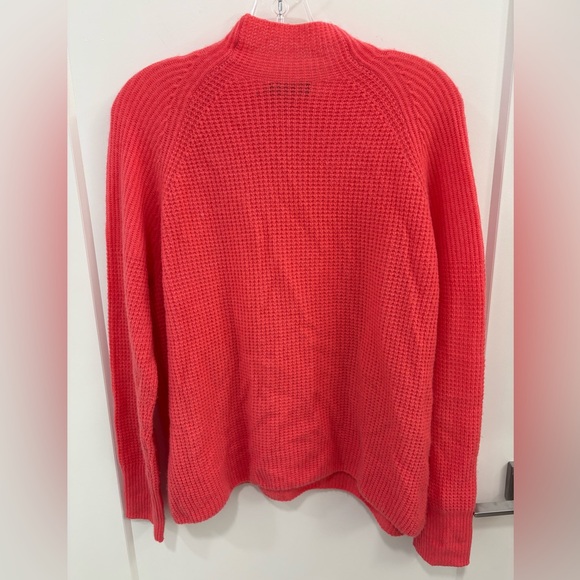 Vineyard Vines Pink Cashmere Seaspun Waffle Knit Mock Neck Sweater Size Large - Picture 13 of 16